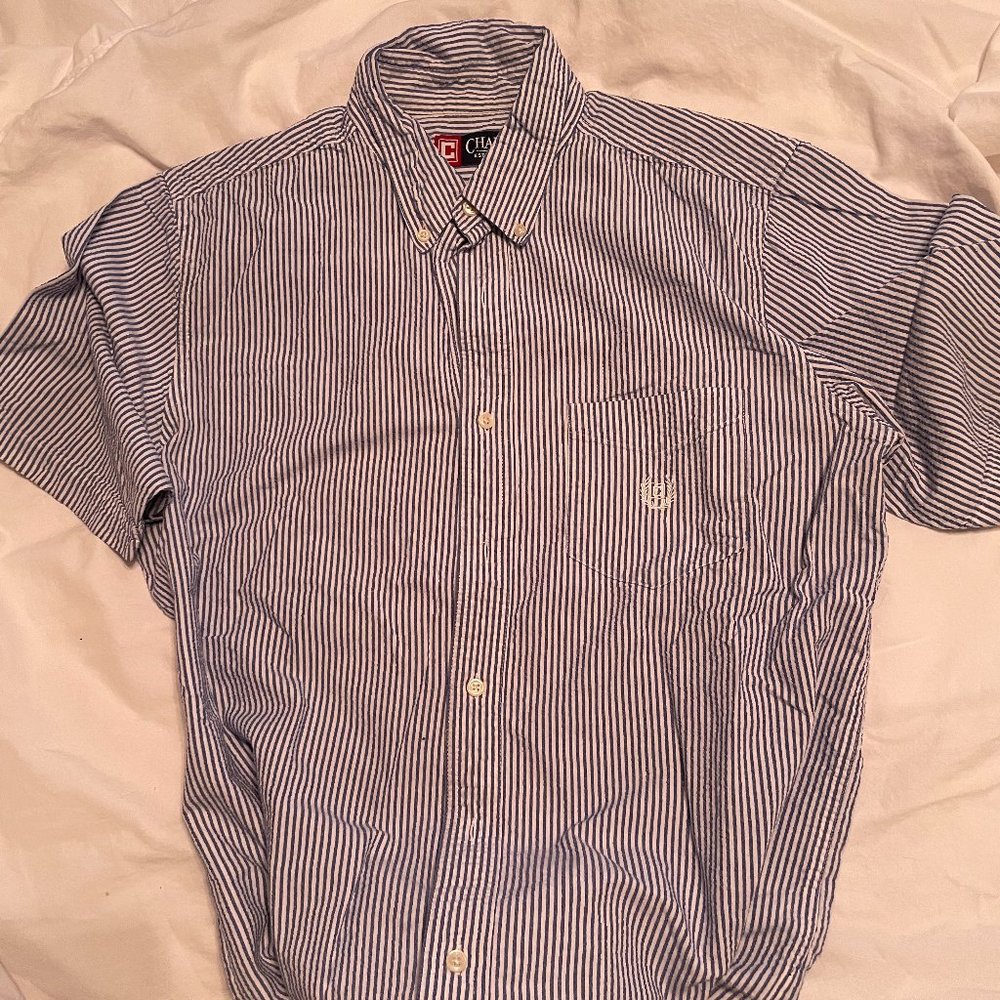 CHAPS Men's Seersucker Buttondown shirt, size M
